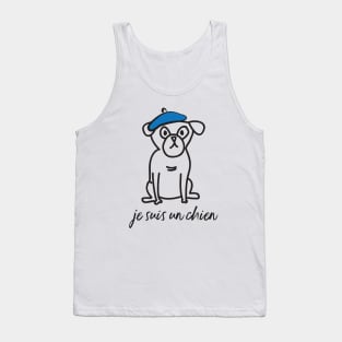 Cute Pug Je Suis un Chien - I am a Dog Tank Top